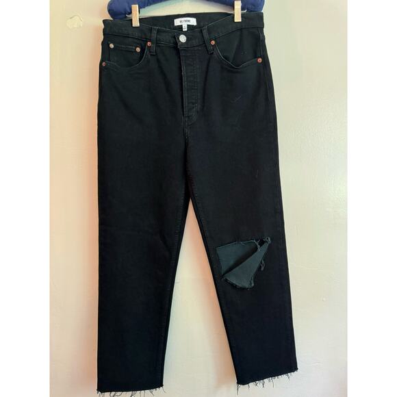 RE/DONE Levi’s Black 70's Stove Pipe Jeans size 30 - Picture 11 of 11